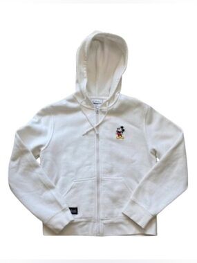Disneyland Resort Disney Full Zip White Hoodie Sweatshirt Juniors Medium